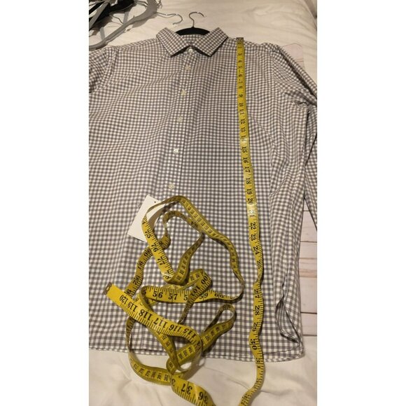 BLOOMINGDALES Button Down Shirt XL The Mens Store Gingham NWT Preppy Office - Picture 7 of 8